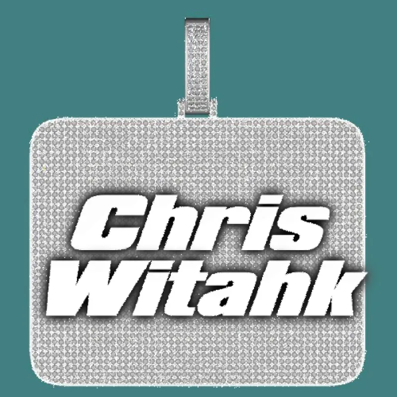 CUSTOM LETTER NECKLACE 3D BIG SQUARE sold by The GUU Shop