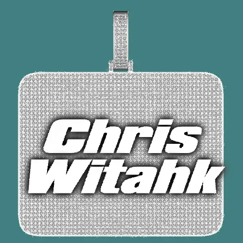 CUSTOM LETTER NECKLACE 3D BIG SQUARE sold by The GUU Shop