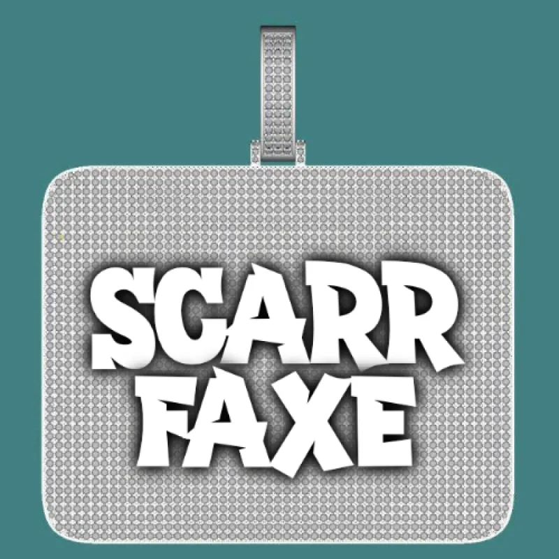 CUSTOM LETTER NECKLACE 3D BIG SQUARE sold by The GUU Shop