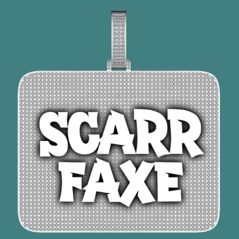 CUSTOM LETTER NECKLACE 3D BIG SQUARE sold by The GUU Shop