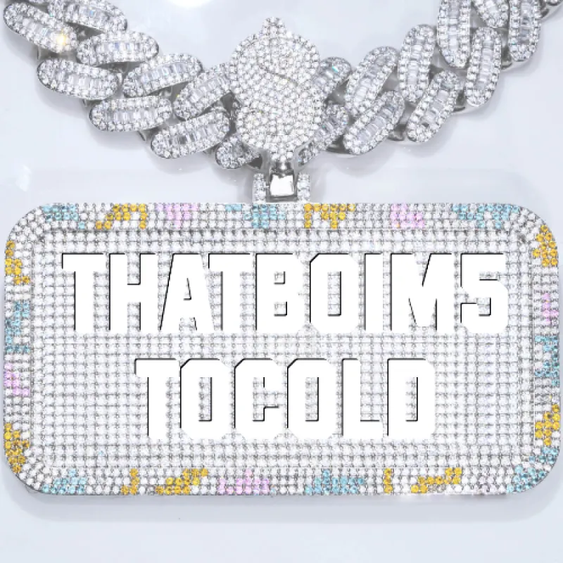 CUSTOM LETTER NECKLACE 3D COLORFUL SQUARE sold by The GUU Shop