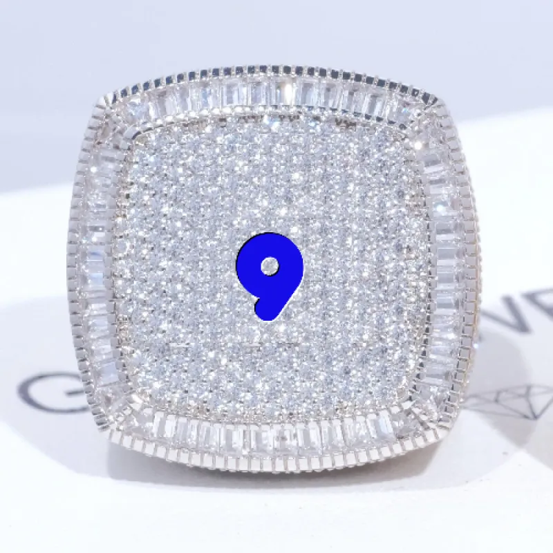 CUSTOM LETTER 3D ICED RING sold by The GUU Shop