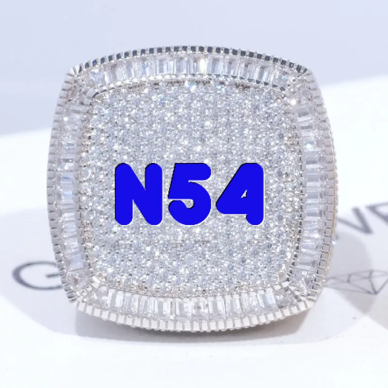 CUSTOM LETTER 3D ICED RING sold by The GUU Shop