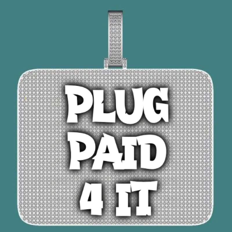 CUSTOM LETTER NECKLACE 3D BIG SQUARE sold by The GUU Shop