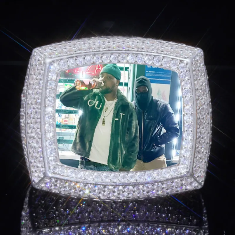 3D CUSTOM PICTURE ICED RING sold by The GUU Shop