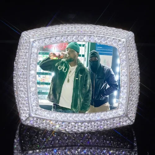 3D CUSTOM PICTURE ICED RING sold by The GUU Shop