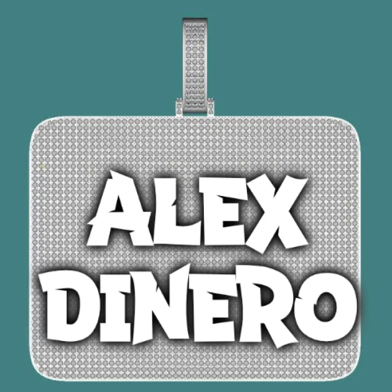 CUSTOM LETTER NECKLACE 3D BIG SQUARE sold by The GUU Shop