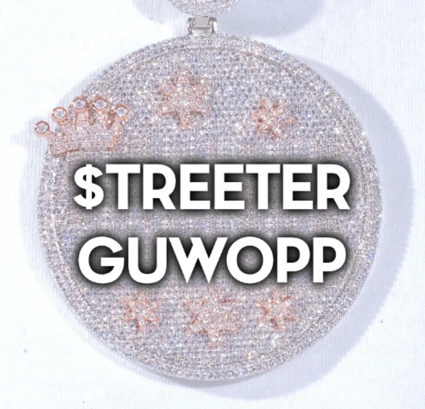 CUSTOM LETTER NECKLACE 3D BIG CROWN DISC sold by The GUU Shop