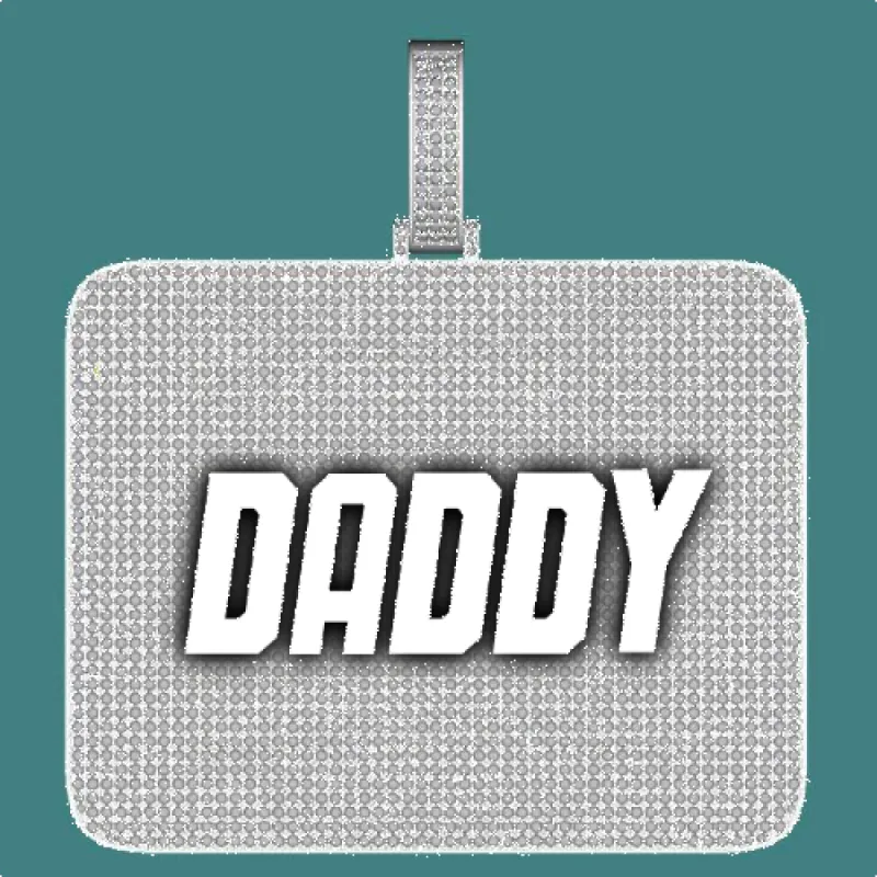 CUSTOM LETTER NECKLACE 3D BIG SQUARE sold by The GUU Shop