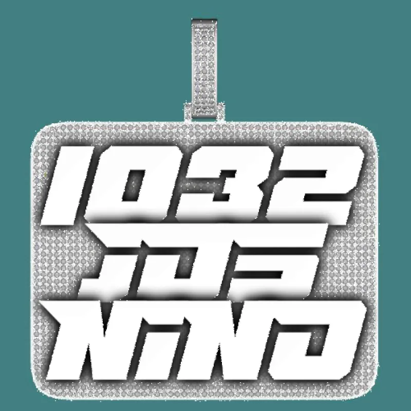 CUSTOM LETTER NECKLACE 3D BIG SQUARE sold by The GUU Shop