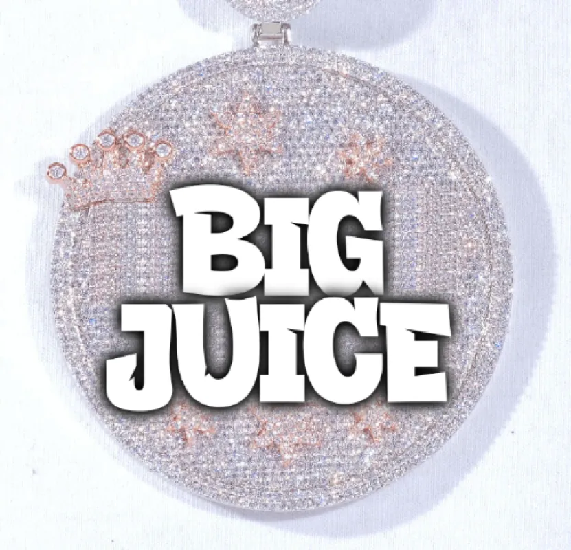 CUSTOM LETTER NECKLACE 3D BIG CROWN DISC sold by The GUU Shop