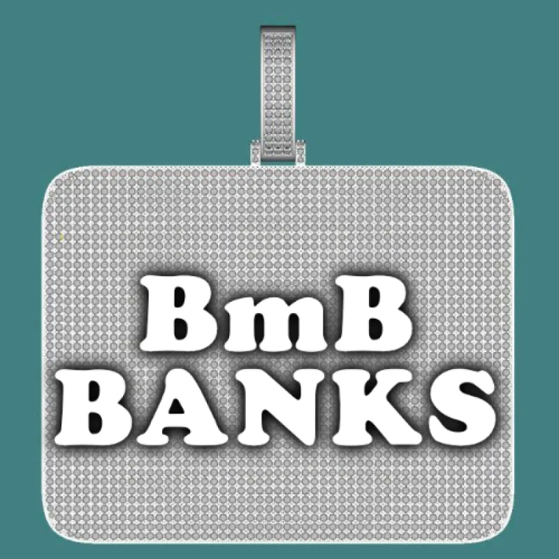 CUSTOM LETTER NECKLACE 3D BIG SQUARE sold by The GUU Shop