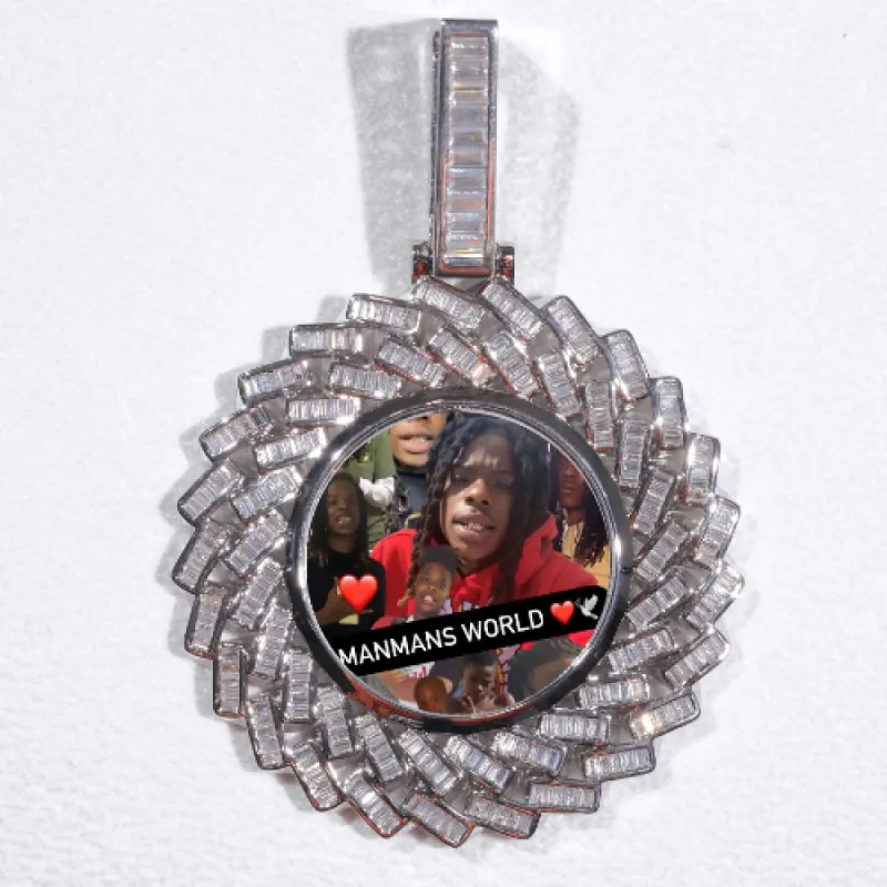 Large 3D Baguette Custom Picture Pendant sold by The GUU Shop