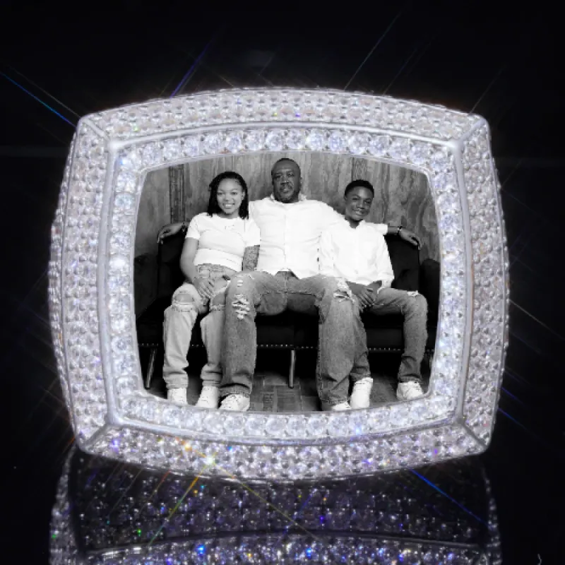 3D CUSTOM PICTURE ICED RING sold by The GUU Shop