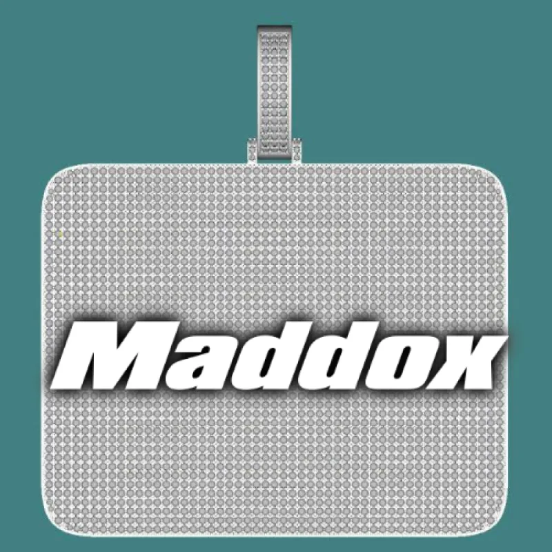 CUSTOM LETTER NECKLACE 3D BIG SQUARE sold by The GUU Shop