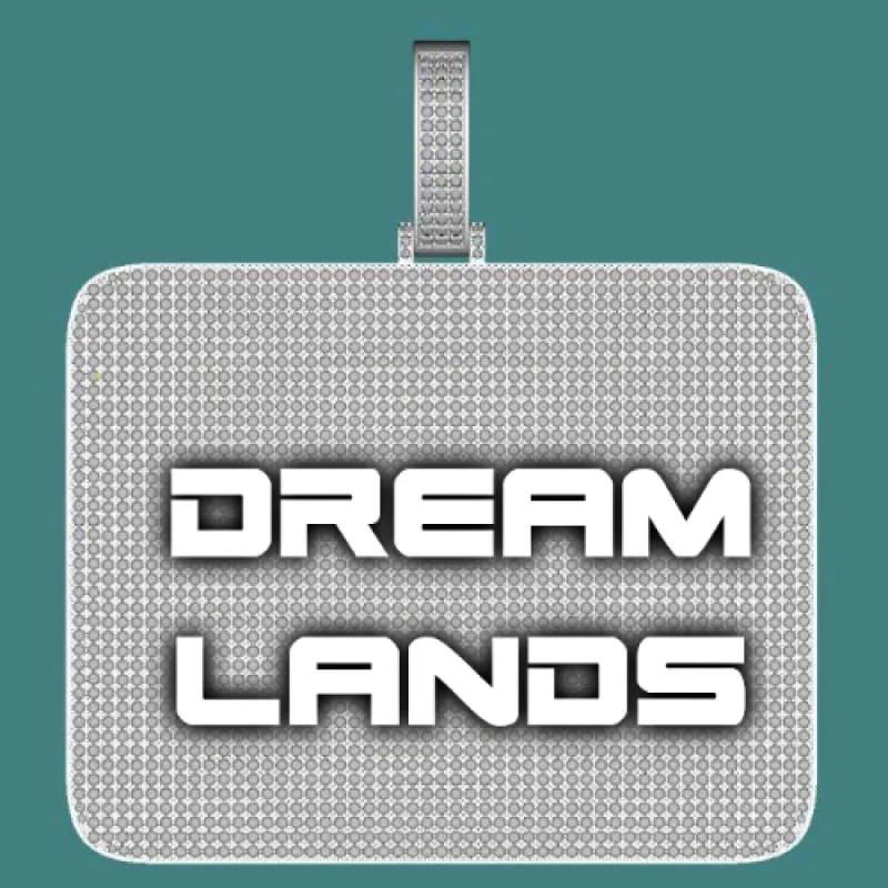 CUSTOM LETTER NECKLACE 3D BIG SQUARE sold by The GUU Shop