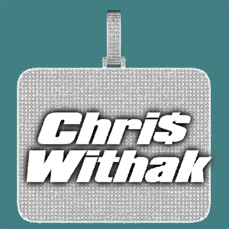 CUSTOM LETTER NECKLACE 3D BIG SQUARE sold by The GUU Shop