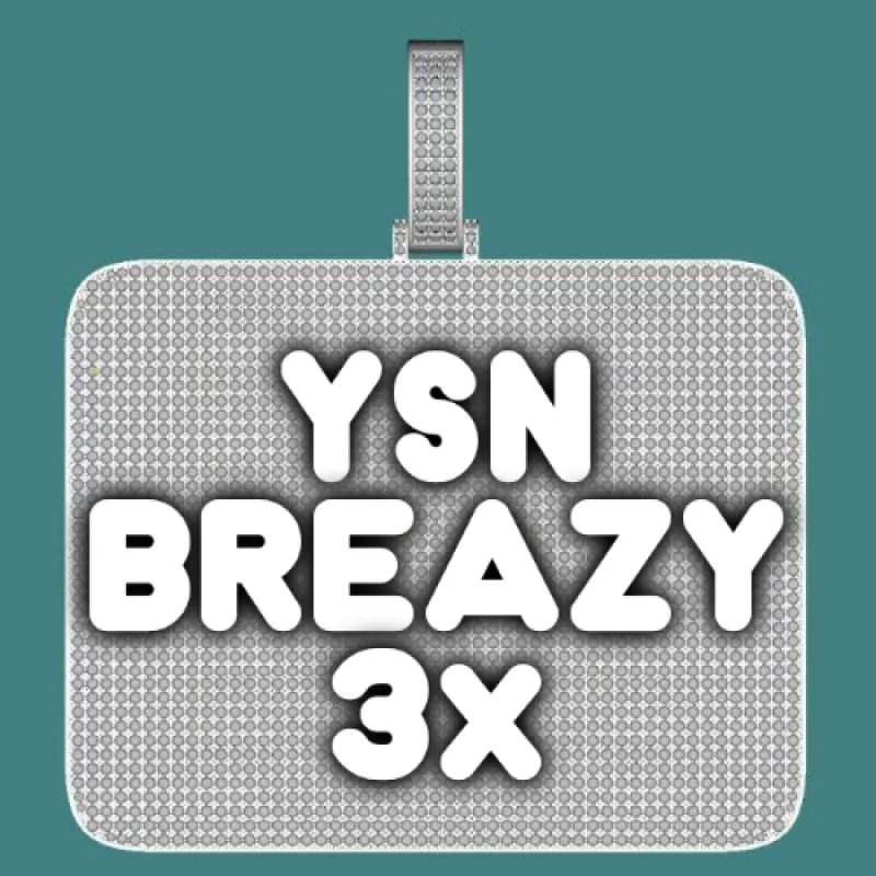 CUSTOM LETTER NECKLACE 3D BIG SQUARE sold by The GUU Shop