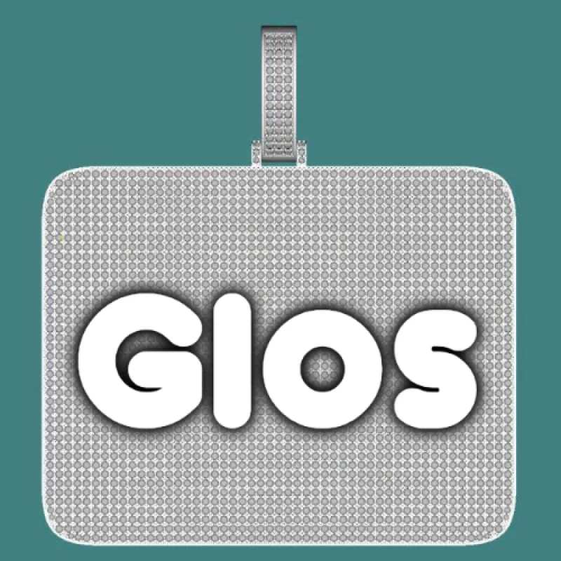 CUSTOM LETTER NECKLACE 3D BIG SQUARE sold by The GUU Shop