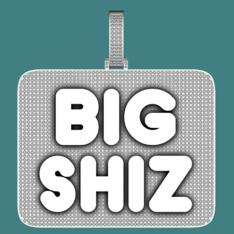 CUSTOM LETTER NECKLACE 3D BIG SQUARE sold by The GUU Shop