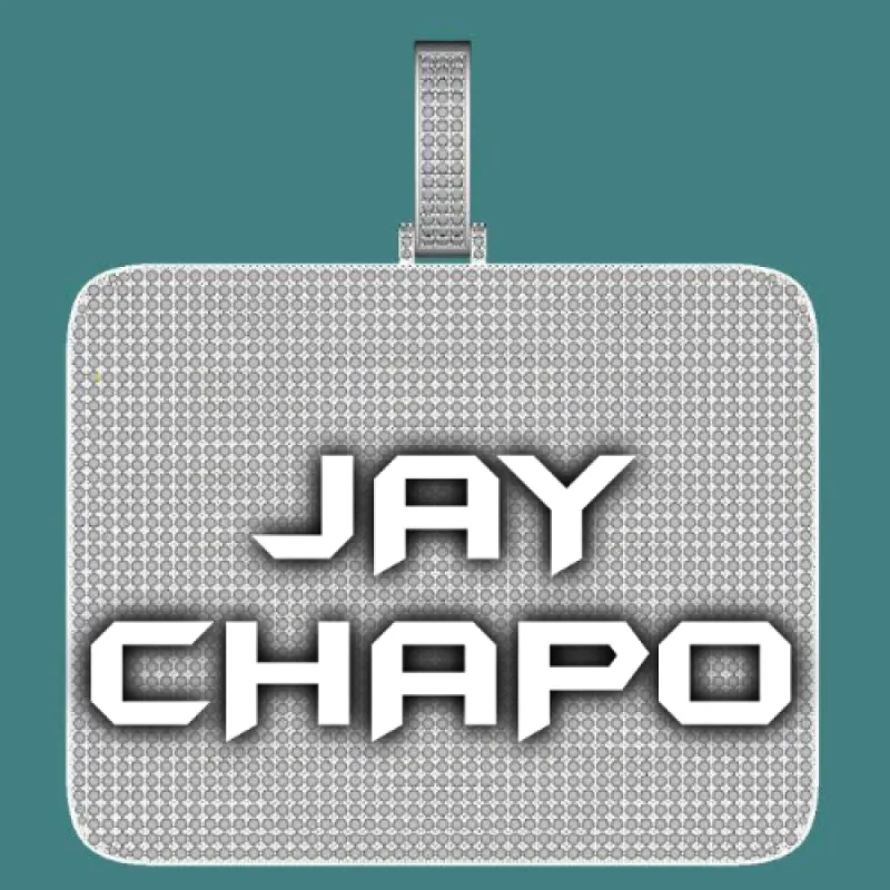 CUSTOM LETTER NECKLACE 3D BIG SQUARE sold by The GUU Shop