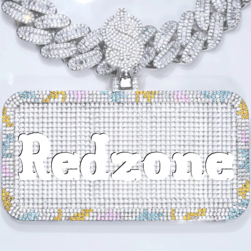 CUSTOM LETTER NECKLACE 3D COLORFUL SQUARE sold by The GUU Shop