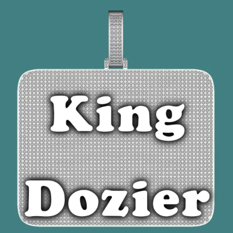 CUSTOM LETTER NECKLACE 3D BIG SQUARE sold by The GUU Shop