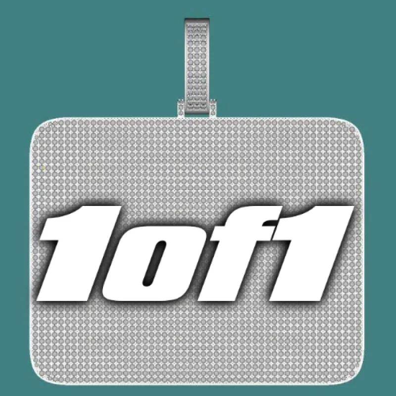 CUSTOM LETTER NECKLACE 3D BIG SQUARE sold by The GUU Shop