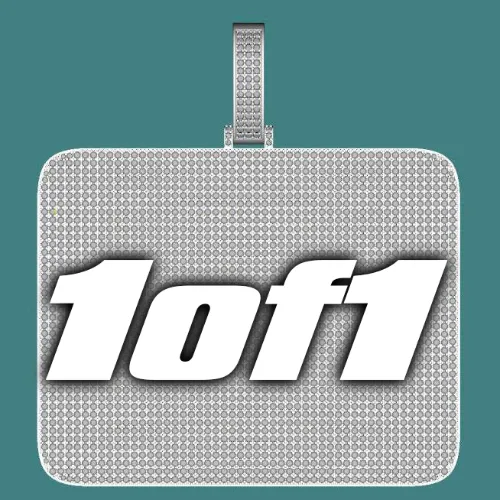 CUSTOM LETTER NECKLACE 3D BIG SQUARE sold by The GUU Shop