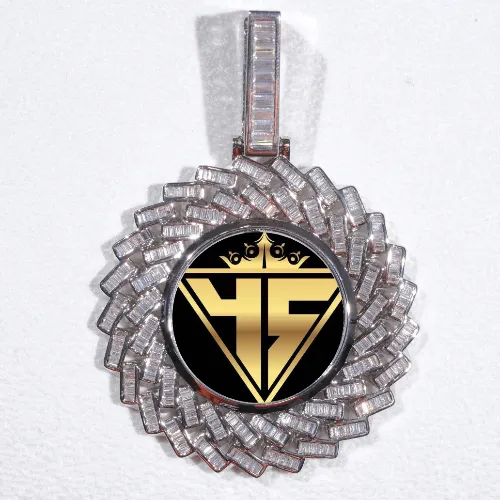 Large 3D Baguette Custom Picture Pendant sold by The GUU Shop