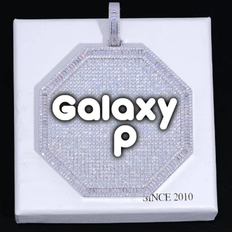 CUSTOM LETTER NECKLACE 3D BIG OCTAGON made by The GUU Shop