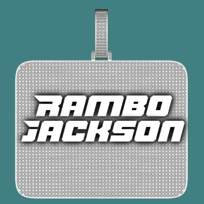 CUSTOM LETTER NECKLACE 3D BIG SQUARE sold by The GUU Shop