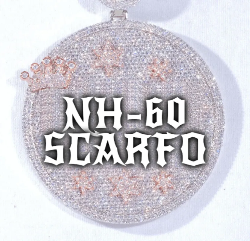 CUSTOM LETTER NECKLACE 3D BIG CROWN DISC made by The GUU Shop