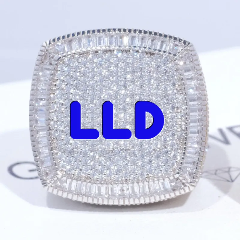 CUSTOM LETTER 3D ICED RING sold by The GUU Shop