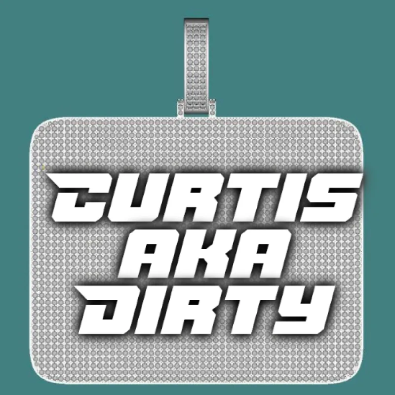 CUSTOM LETTER NECKLACE 3D BIG SQUARE sold by The GUU Shop