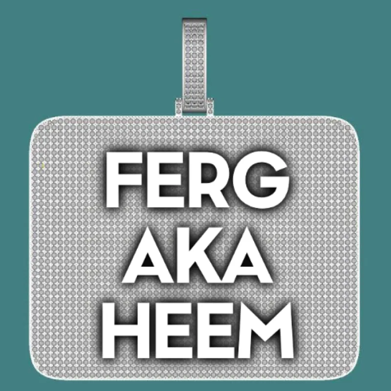 CUSTOM LETTER NECKLACE 3D BIG SQUARE sold by The GUU Shop