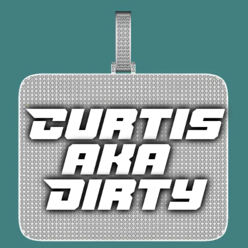 CUSTOM LETTER NECKLACE 3D BIG SQUARE sold by The GUU Shop