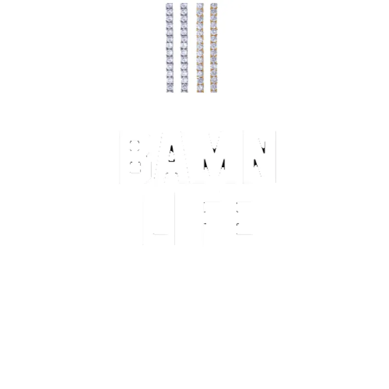 Custom Letters Baguette Two Layer Necklace made by The GUU Shop