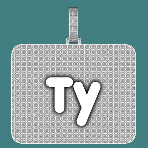 CUSTOM LETTER NECKLACE 3D BIG SQUARE sold by The GUU Shop