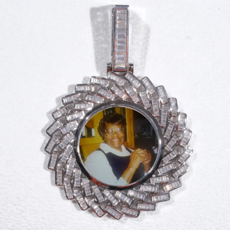 Large 3D Baguette Custom Picture Pendant sold by The GUU Shop