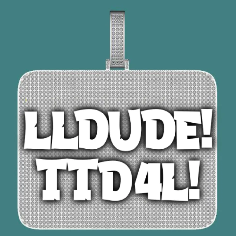 CUSTOM LETTER NECKLACE 3D BIG SQUARE sold by The GUU Shop