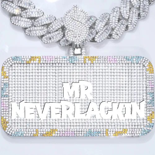 CUSTOM LETTER NECKLACE 3D COLORFUL SQUARE sold by The GUU Shop