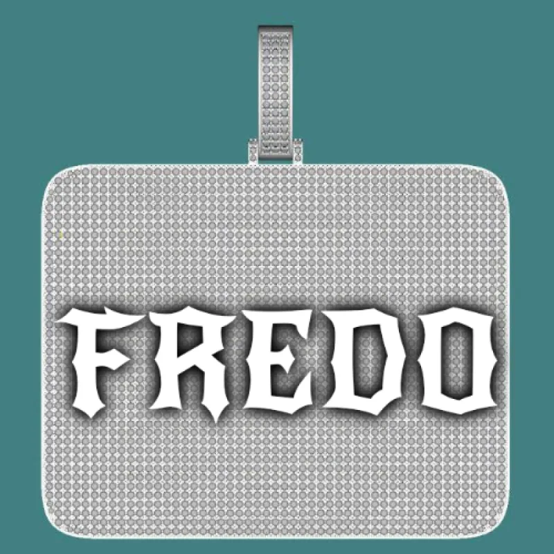 CUSTOM LETTER NECKLACE 3D BIG SQUARE sold by The GUU Shop