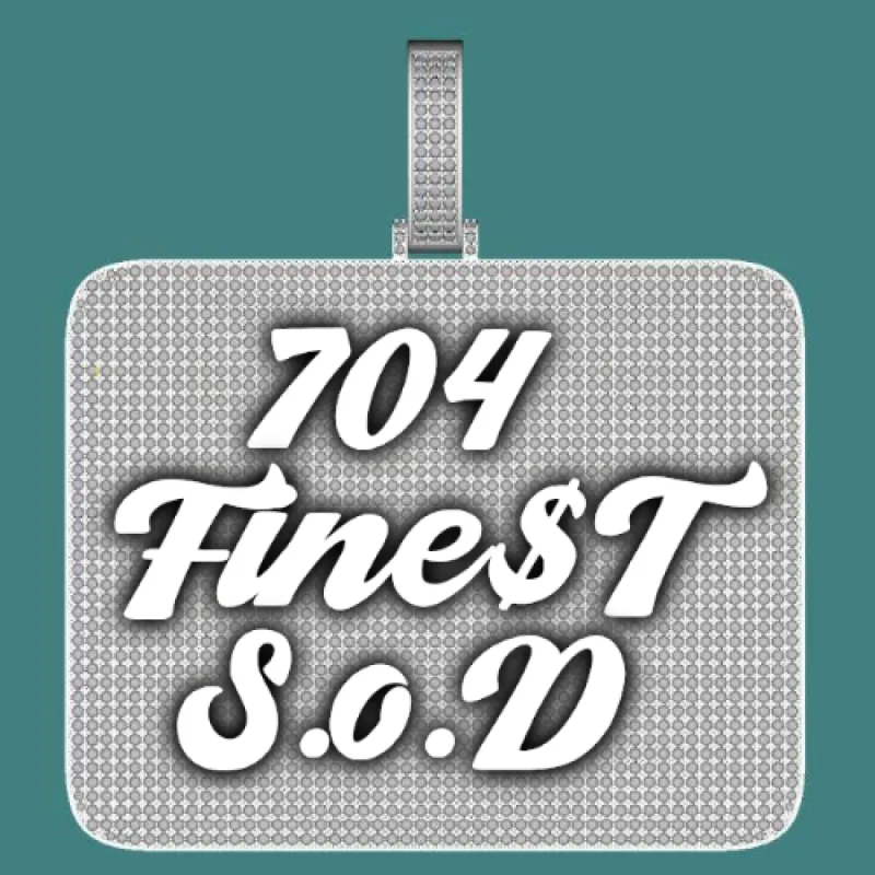 CUSTOM LETTER NECKLACE 3D BIG SQUARE sold by The GUU Shop