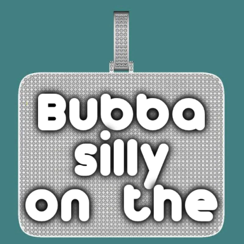 CUSTOM LETTER NECKLACE 3D BIG SQUARE sold by The GUU Shop