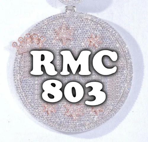 CUSTOM LETTER NECKLACE 3D BIG CROWN DISC sold by The GUU Shop