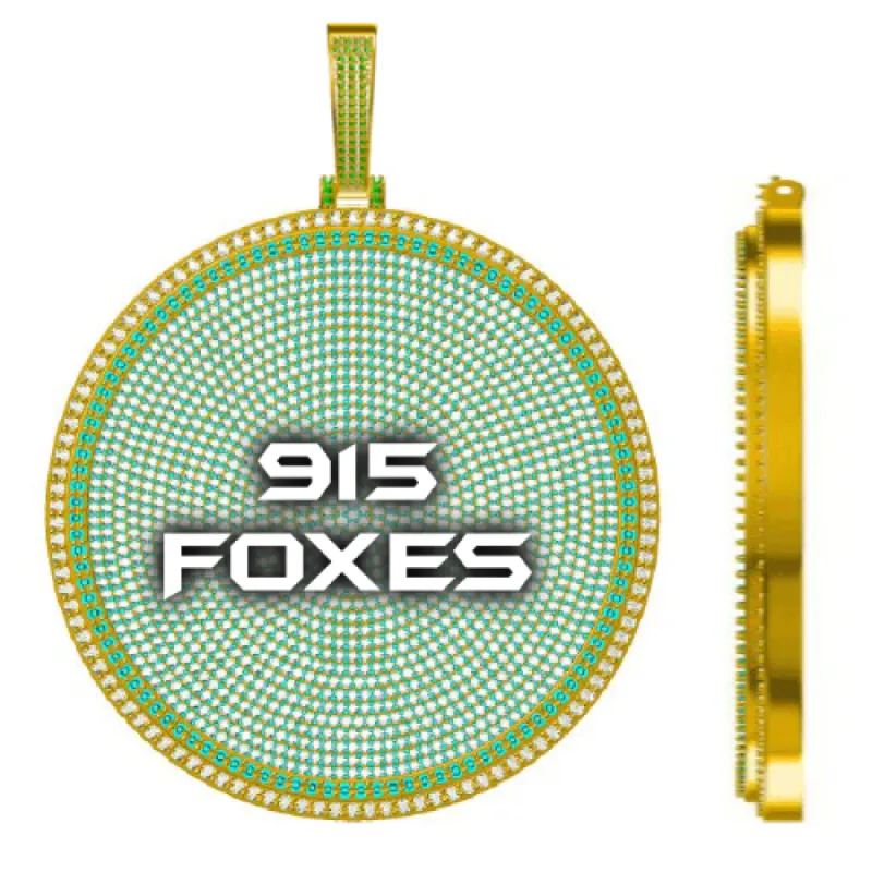 CUSTOM LETTER NECKLACE 3D BIG DISC sold by The GUU Shop