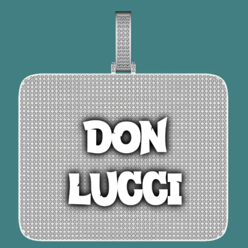 CUSTOM LETTER NECKLACE 3D BIG SQUARE sold by The GUU Shop