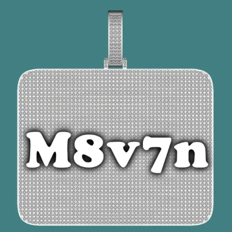 CUSTOM LETTER NECKLACE 3D BIG SQUARE sold by The GUU Shop