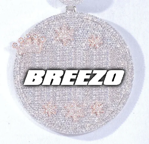 CUSTOM LETTER NECKLACE 3D BIG CROWN DISC sold by The GUU Shop